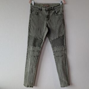Crysp Denim Men’s Olive Green Skinny Jeans Size 30 Moto Street Wear